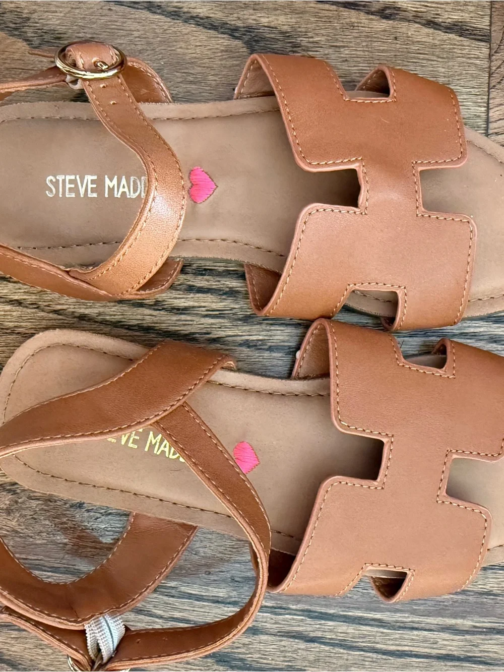 Steve Madden Girls' Tan Strappy Open-Toe Sandals
